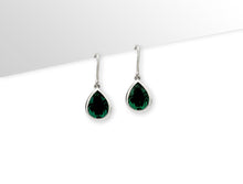 Load image into Gallery viewer, Green Quartz and Sky Blue Topaz earrings in sterling silver by Joryel Vera, style E8606 - view 4