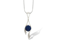 Load image into Gallery viewer, Labradorite and Lapis Lazuli pendant in sterling silver by Joryel Vera, style P6131 - view 3