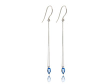 Load image into Gallery viewer, Blue Topaz and Iolite earrings in sterling silver by Joryel Vera, style E9861 - view 2