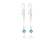 Load image into Gallery viewer, Amethyst and Blue Topaz earrings in sterling silver by Joryel Vera, style E9875 - view 2