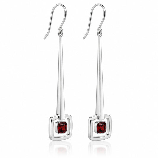 Amethyst and Blue Topaz earrings in sterling silver by Joryel Vera, style E9857