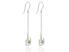 Load image into Gallery viewer, Amethyst and Blue Topaz earrings in sterling silver by Joryel Vera, style E9857 - view 3