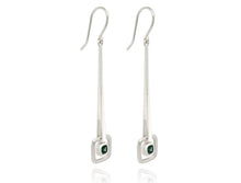 Load image into Gallery viewer, Amethyst and Blue Topaz earrings in sterling silver by Joryel Vera, style E9857 - view 2