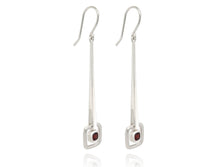 Load image into Gallery viewer, Amethyst and Blue Topaz earrings in sterling silver by Joryel Vera, style E9857 - view 4