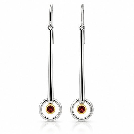 Amethyst and Clear Quartz earrings in sterling silver by Joryel Vera, style E9859 - view 3