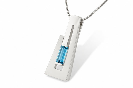 Amethyst and Blue Topaz pendant in sterling silver by Joryel Vera, style P7313
