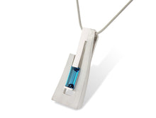 Load image into Gallery viewer, Amethyst and Blue Topaz pendant in sterling silver by Joryel Vera, style P7313