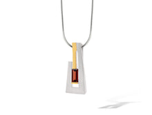 Load image into Gallery viewer, Amethyst and Blue Topaz pendant in sterling silver by Joryel Vera, style P7313 - view 2