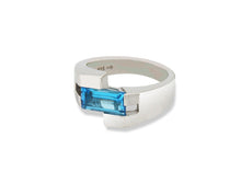 Load image into Gallery viewer, Amethyst and Blue Topaz ring in sterling silver by Joryel Vera, style R6979