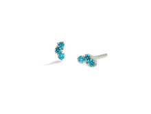 Load image into Gallery viewer, Iolite and Paraiba Blue Topaz earrings in sterling silver by Joryel Vera, style E3933 - view 3