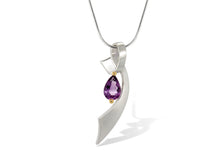 Load image into Gallery viewer, Amethyst and Blue Topaz pendant in sterling silver by Joryel Vera, style P7321 - view 3