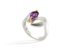 Load image into Gallery viewer, Amethyst and Blue Topaz ring in sterling silver by Joryel Vera, style R6987 - view 3
