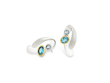 Load image into Gallery viewer, Amethyst and Blue Topaz earrings in sterling silver by Joryel Vera, style E7382 - view 2