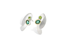 Load image into Gallery viewer, Amethyst and Blue Topaz earrings in sterling silver by Joryel Vera, style E7382 - view 4