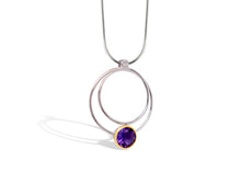 Load image into Gallery viewer, Green Amethyst and Amethyst pendant in sterling silver by Joryel Vera, style P6476 - view 5