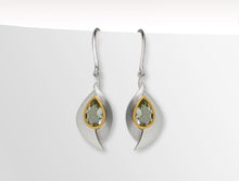 Load image into Gallery viewer, Citrine and Green Amethyst earrings in sterling silver by Joryel Vera, style E9285 - view 4