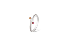 Load image into Gallery viewer, Blue Sapphire and Diamond ring in sterling silver by Joryel Vera, style R3466 - view 4