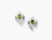 Load image into Gallery viewer, Blue Topaz and Clear Quartz earrings in sterling silver by Joryel Vera, style E7352 - view 2