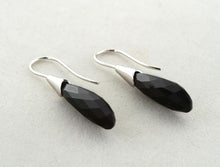 Load image into Gallery viewer, Black Onyx and Smokey Quartz earrings in sterling silver by Joryel Vera, style E5490