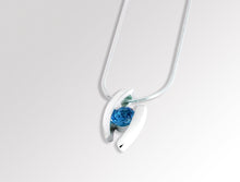 Load image into Gallery viewer, Amethyst and Blue Topaz pendant in sterling silver by Joryel Vera, style P2691 - view 4