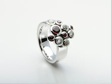 Load image into Gallery viewer, Amethyst and Blue Topaz ring in sterling silver by Joryel Vera, style R4511 - view 4