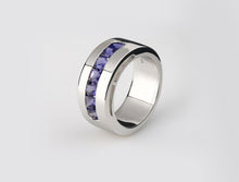 Load image into Gallery viewer, Blue Topaz and Iolite ring in sterling silver by Joryel Vera, style R4766 - view 2