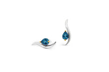Load image into Gallery viewer, Amethyst and Blue Topaz earrings in sterling silver by Joryel Vera, style E9287 - view 9