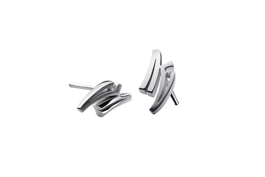 Diamond earrings in sterling silver by Joryel Vera, style E6376