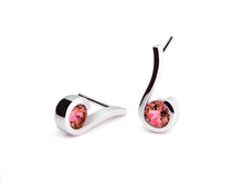 Load image into Gallery viewer, Amethyst and Blue Topaz earrings in sterling silver by Joryel Vera, style E6425 - view 2