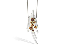 Load image into Gallery viewer, Amethyst and Blue Topaz pendant in sterling silver by Joryel Vera, style P7354