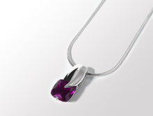 Load image into Gallery viewer, Amethyst and Blue Topaz pendant in sterling silver by Joryel Vera, style P6128 - view 5