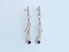 Load image into Gallery viewer, Iolite and Peridot earrings in sterling silver by Joryel Vera, style E7356