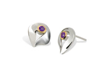 Load image into Gallery viewer, Amethyst and Blue Topaz earrings in sterling silver by Joryel Vera, style E9296 - view 2