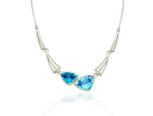 Load image into Gallery viewer, Amethyst and Blue Topaz necklace in sterling silver by Joryel Vera, style N3327 - view 7