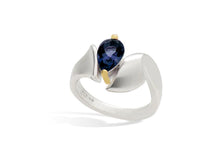 Load image into Gallery viewer, Amethyst and Blue Topaz ring in sterling silver by Joryel Vera, style R6987 - view 5