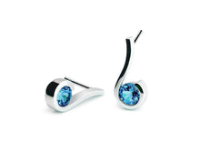 Load image into Gallery viewer, Amethyst and Blue Topaz earrings in sterling silver by Joryel Vera, style E6425