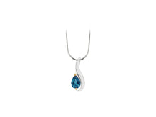 Load image into Gallery viewer, London Blue Topaz and Blue Topaz pendant in sterling silver by Joryel Vera, style P7310 - view 8