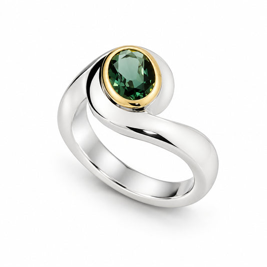 Amethyst and Blue Topaz ring in sterling silver by Joryel Vera, style R7001 - view 2