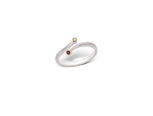 Load image into Gallery viewer, Blue Sapphire and Diamond ring in sterling silver by Joryel Vera, style R3466 - view 6
