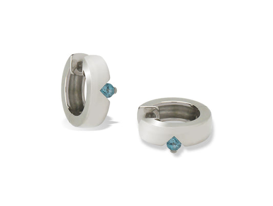 Blue Topaz and Iolite earrings in sterling silver by Joryel Vera, style E2299 - view 2