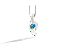 Load image into Gallery viewer, Amethyst and Blue Topaz pendant in sterling silver by Joryel Vera, style P7342 - view 5