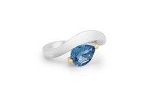 Load image into Gallery viewer, Amethyst and Blue Topaz ring in sterling silver by Joryel Vera, style R6976 - view 2