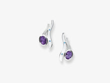 Load image into Gallery viewer, Amethyst and Blue Topaz earrings in sterling silver by Joryel Vera, style E7378