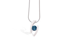 Load image into Gallery viewer, Amethyst and Blue Topaz pendant in sterling silver by Joryel Vera, style P2691 - view 7