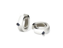 Load image into Gallery viewer, Blue Topaz and Iolite earrings in sterling silver by Joryel Vera, style E2299 - view 4