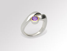 Load image into Gallery viewer, Amethyst and Blue Topaz ring in sterling silver by Joryel Vera, style R6984 - view 2