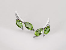 Load image into Gallery viewer, Green Quartz and Peridot earrings in sterling silver by Joryel Vera, style E7816 - view 2