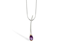 Load image into Gallery viewer, Amethyst and Blue Topaz pendant in sterling silver by Joryel Vera, style SET163 - view 4