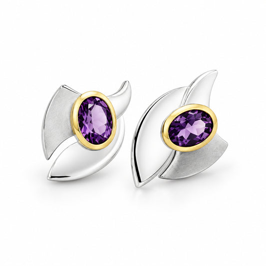 Blue Topaz and London Blue Topaz earrings in sterling silver by Joryel Vera, style E9328 - view 4