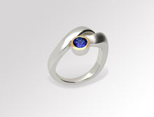 Load image into Gallery viewer, Amethyst and Blue Topaz ring in sterling silver by Joryel Vera, style R6984 - view 6